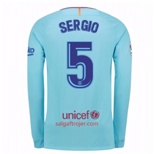 FC Barcelona Fodboldtrøjer Sergio Busquets 5 Udebanesæt 2017/18 Langærmet FC Barcelona Fodboldtrøjer Sergio Busquets 5 Udebanesæt 2017/18 Langærmet