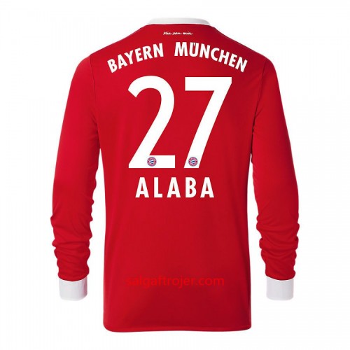 FC Bayern München Fodboldtrøjer David Alaba 27 Hjemmebanesæt 2017/18 Langærmet FC Bayern München Fodboldtrøjer David Alaba 27 Hjemmebanesæt 2017/18 Langærmet