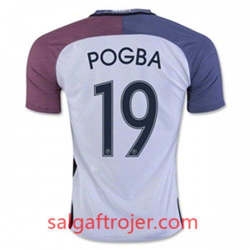 Frankrig Fodboldtrøjer POGBA Udebanesæt Euro 2016 Kort ærmer Frankrig Fodboldtrøjer POGBA Udebanesæt Euro 2016 Kort ærmer