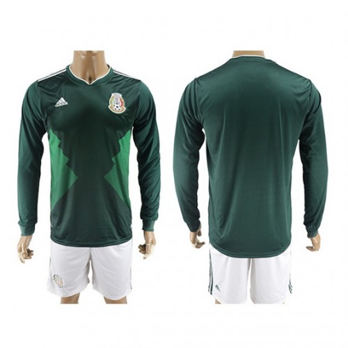 Mexico Fodboldtrøjer Hjemmebanesæt 2017/18 Langærmet Mexico Fodboldtrøjer Hjemmebanesæt 2017/18 Langærmet