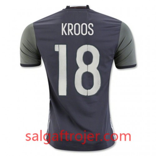 Tyskland Fodboldtrøjer KROOS Udebanesæt Euro 2016 Kort ærmer Tyskland Fodboldtrøjer KROOS Udebanesæt Euro 2016 Kort ærmer
