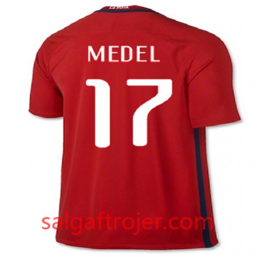 Chile Fodboldtrøjer MEDEL Hjemmebanesæt 2016/17 Kort ærmer Chile Fodboldtrøjer MEDEL Hjemmebanesæt 2016/17 Kort ærmer