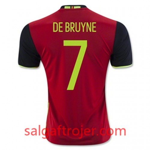 Belgien Fodboldtrøjer DE BRUYNE Hjemmebanesæt Euro 2016 Kort ærmer Belgien Fodboldtrøjer DE BRUYNE Hjemmebanesæt Euro 2016 Kort ærmer
