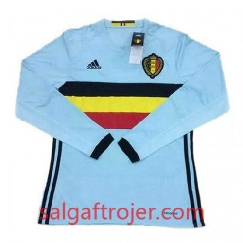 Belgien Fodboldtrøjer Udebanesæt Euro 2016 Langærmet Belgien Fodboldtrøjer Udebanesæt Euro 2016 Langærmet