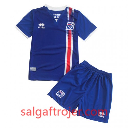 Island Fodboldtrøjer Børn Hjemmebanesæt Euro 2016 Kort ærmer Island Fodboldtrøjer Børn Hjemmebanesæt Euro 2016 Kort ærmer