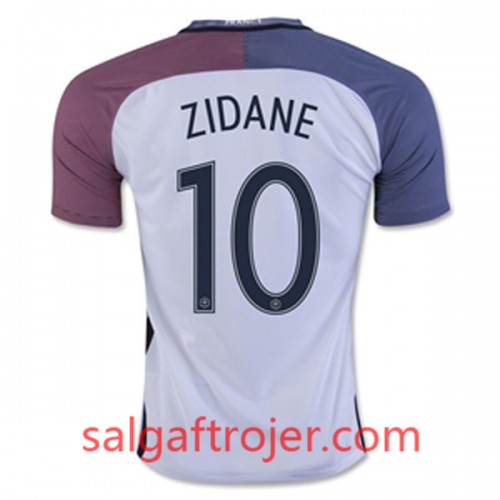 Frankrig Fodboldtrøjer ZIDANE Udebanesæt Euro 2016 Kort ærmer Frankrig Fodboldtrøjer ZIDANE Udebanesæt Euro 2016 Kort ærmer