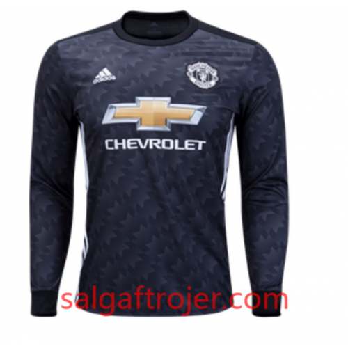 Manchester United Fodboldtrøjer Udebanesæt 2017/18 Langærmet Manchester United Fodboldtrøjer Udebanesæt 2017/18 Langærmet
