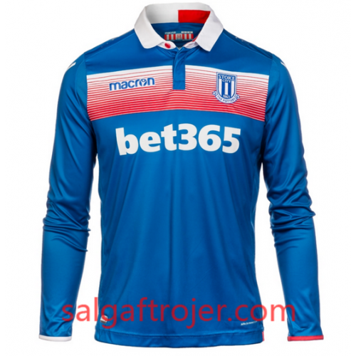 Stoke City Fodboldtrøjer Udebanesæt 2017/18 Langærmet Stoke City Fodboldtrøjer Udebanesæt 2017/18 Langærmet