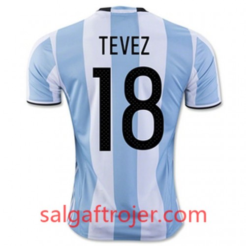 Argentina Fodboldtrøjer TEVEZ Hjemmebanesæt 2016/17 Kort ærmer Argentina Fodboldtrøjer TEVEZ Hjemmebanesæt 2016/17 Kort ærmer
