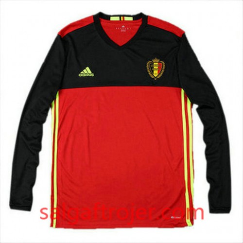 Belgien Fodboldtrøjer Hjemmebanesæt Euro 2016 Langærmet Belgien Fodboldtrøjer Hjemmebanesæt Euro 2016 Langærmet