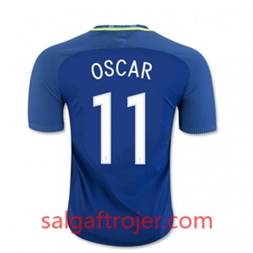 Brasilien Fodboldtrøjer OSCAR Udebanesæt 2016/17 Kort ærmer Brasilien Fodboldtrøjer OSCAR Udebanesæt 2016/17 Kort ærmer