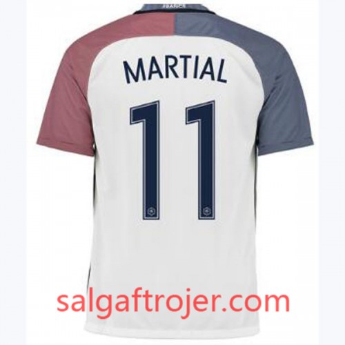 Frankrig Fodboldtrøjer MARTIAL Udebanesæt Euro 2016 Kort ærmer Frankrig Fodboldtrøjer MARTIAL Udebanesæt Euro 2016 Kort ærmer
