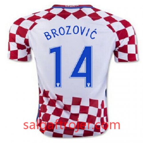 Kroatien Fodboldtrøjer BROZOVIC Hjemmebanesæt Euro 2016 Kort ærmer Kroatien Fodboldtrøjer BROZOVIC Hjemmebanesæt Euro 2016 Kort ærmer