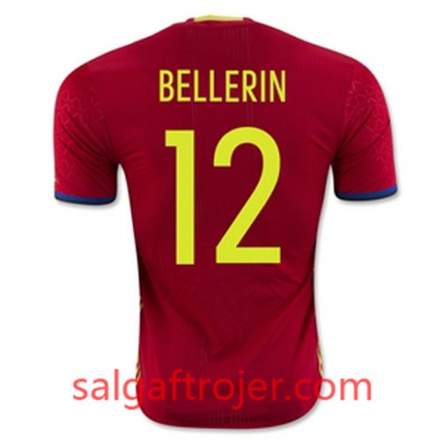 Spanien Fodboldtrøjer BELLERIN Hjemmebanesæt Euro 2016 Kort ærmer Spanien Fodboldtrøjer BELLERIN Hjemmebanesæt Euro 2016 Kort ærmer