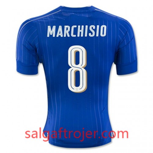 Italien Fodboldtrøjer MARCHISIO Hjemmebanesæt Euro 2016 Kort ærmer Italien Fodboldtrøjer MARCHISIO Hjemmebanesæt Euro 2016 Kort ærmer