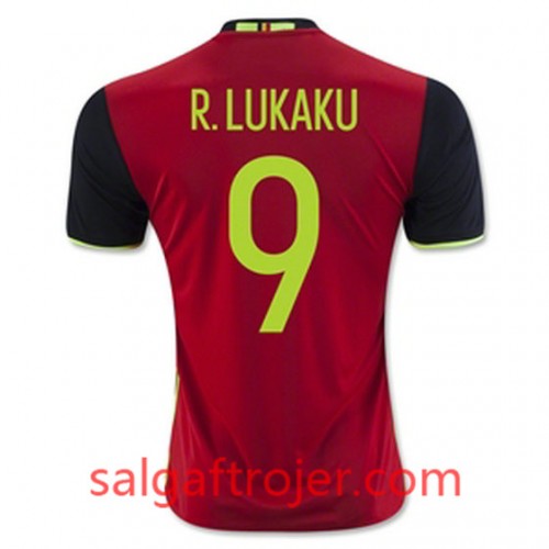 Belgien Fodboldtrøjer R LUKAKU Hjemmebanesæt Euro 2016 Kort ærmer Belgien Fodboldtrøjer R LUKAKU Hjemmebanesæt Euro 2016 Kort ærmer