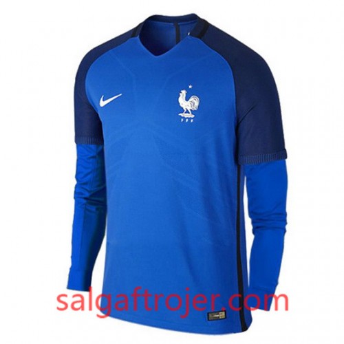Frankrig Fodboldtrøjer Hjemmebanesæt Euro 2016 Langærmet Frankrig Fodboldtrøjer Hjemmebanesæt Euro 2016 Langærmet
