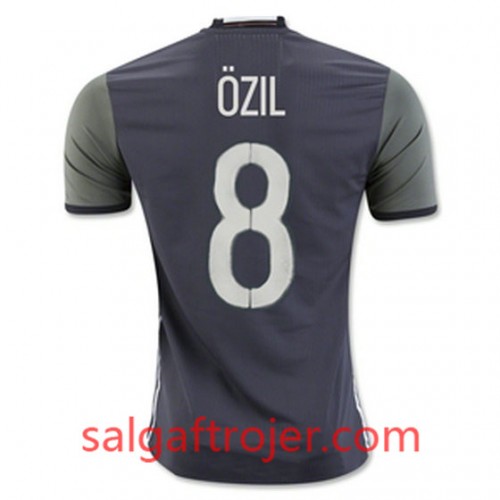 Tyskland Fodboldtrøjer OZIL Udebanesæt Euro 2016 Kort ærmer Tyskland Fodboldtrøjer OZIL Udebanesæt Euro 2016 Kort ærmer