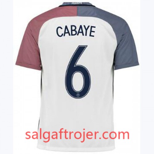 Frankrig Fodboldtrøjer CABAYE Udebanesæt Euro 2016 Kort ærmer Frankrig Fodboldtrøjer CABAYE Udebanesæt Euro 2016 Kort ærmer