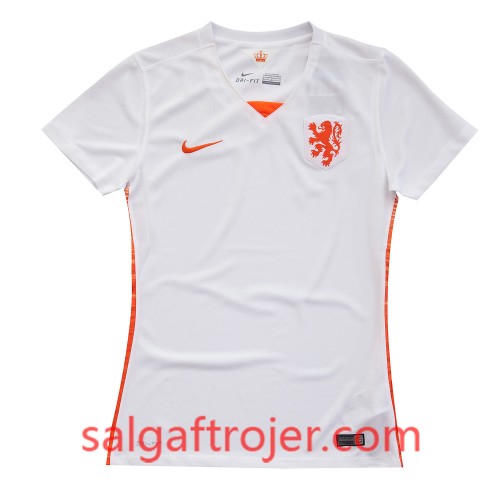Holland Fodboldtrøjer Dame Udebanesæt Euro 2016 Kort ærmer Holland Fodboldtrøjer Dame Udebanesæt Euro 2016 Kort ærmer