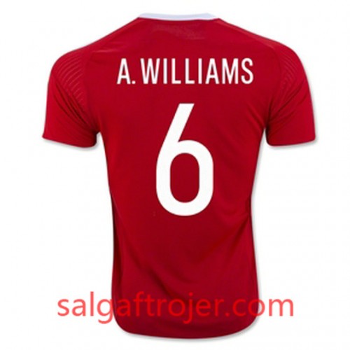Wales Fodboldtrøjer A WILLIAMS Hjemmebanesæt Euro 2016 Kort ærmer Wales Fodboldtrøjer A WILLIAMS Hjemmebanesæt Euro 2016 Kort ærmer