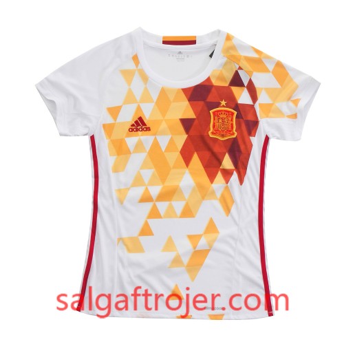 Spanien Fodboldtrøjer Dame Udebanesæt Euro 2016 Kort ærmer Spanien Fodboldtrøjer Dame Udebanesæt Euro 2016 Kort ærmer