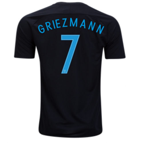 Frankrig Fodboldtrøjer Griezmann 3. sæt 2017/18 Kort ærmer Frankrig Fodboldtrøjer Griezmann 3. sæt 2017/18 Kort ærmer