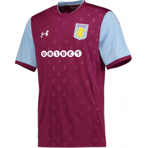 Aston Villa Fodboldtrøjer Hjemmebanesæt 2017/18 Kort ærmer Aston Villa Fodboldtrøjer Hjemmebanesæt 2017/18 Kort ærmer