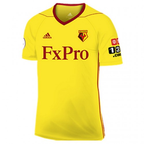 Watford Fodboldtrøjer Hjemmebanesæt 2017/18 Kort ærmer Watford Fodboldtrøjer Hjemmebanesæt 2017/18 Kort ærmer