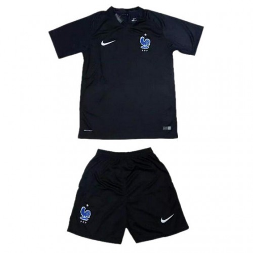 Frankrig Fodboldtrøjer Børn 3. sæt 2017/18 Kort ærmer Frankrig Fodboldtrøjer Børn 3. sæt 2017/18 Kort ærmer