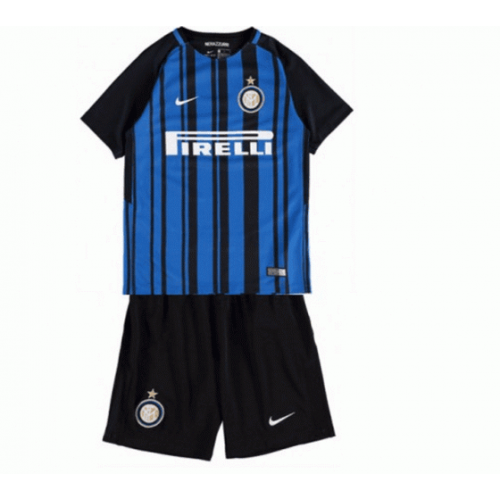 Internazionale Milano Fodboldtrøjer Børn Hjemmebanesæt 2017/18 Kort ærmer Internazionale Milano Fodboldtrøjer Børn Hjemmebanesæt 2017/18 Kort ærmer