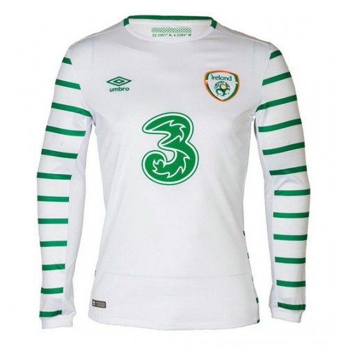 Irland Fodboldtrøjer Udebanesæt Euro 2016 Langærmet Irland Fodboldtrøjer Udebanesæt Euro 2016 Langærmet