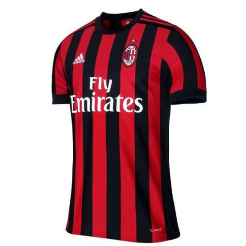 A.C. Milan Fodboldtrøjer Hjemmebanesæt 2017/18 Kort ærmer A.C. Milan Fodboldtrøjer Hjemmebanesæt 2017/18 Kort ærmer