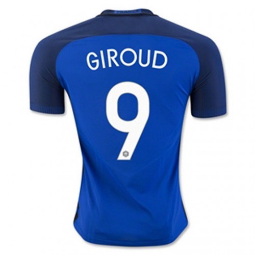 Frankrig Fodboldtrøjer GIROUD Hjemmebanesæt Euro 2016 Kort ærmer Frankrig Fodboldtrøjer GIROUD Hjemmebanesæt Euro 2016 Kort ærmer