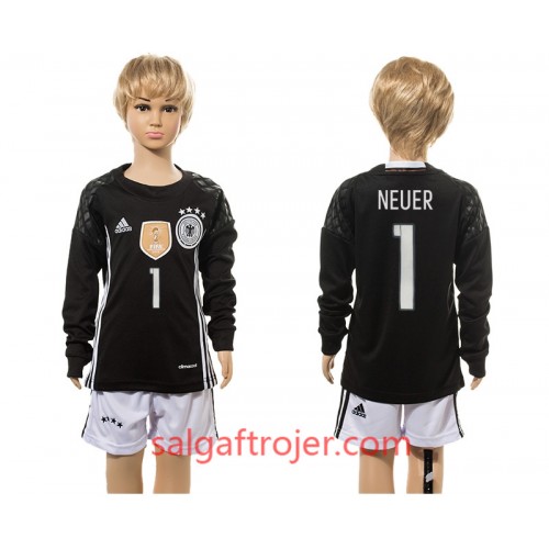 Tyskland Fodboldtrøjer Neuer 1 Målmand Børn Hjemmebanesæt 2017 Langærmet Tyskland Fodboldtrøjer Neuer 1 Målmand Børn Hjemmebanesæt 2017 Langærmet