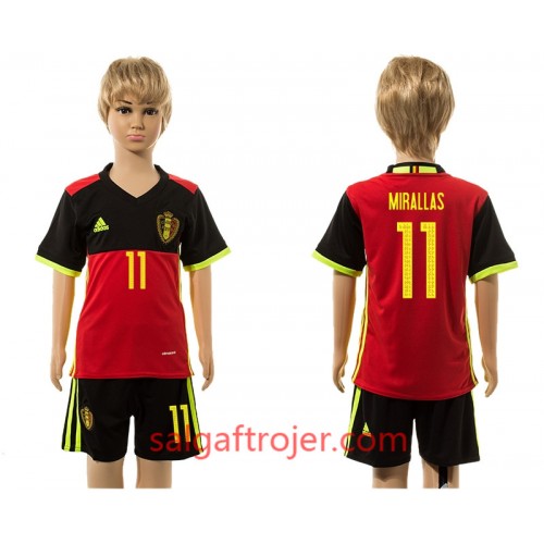 Belgien Fodboldtrøjer Mirallas 11 Børn Hjemmebanesæt 2016 Kort ærmer Belgien Fodboldtrøjer Mirallas 11 Børn Hjemmebanesæt 2016 Kort ærmer