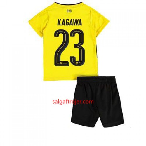 Borussia Dortmund Fodboldtrøjer Shinji Kagawa 23 Børn Hjemmebanesæt 2017/18 Kort ærmer Borussia Dortmund Fodboldtrøjer Shinji Kagawa 23 Børn Hjemmebanesæt 2017/18 Kort ærmer
