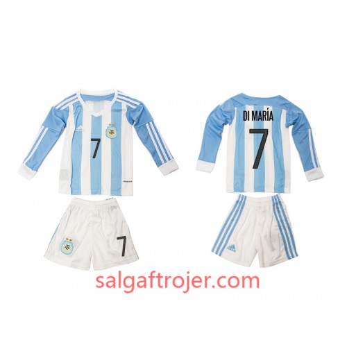 Argentina Fodboldtrøjer Angel Di Maria 7 Børn Hjemmebanesæt 2016 Langærmet Argentina Fodboldtrøjer Angel Di Maria 7 Børn Hjemmebanesæt 2016 Langærmet