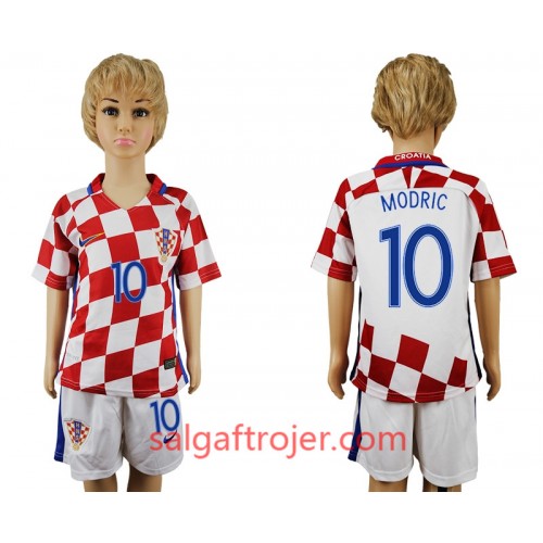 Kroatien Fodboldtrøjer Modric 10 Børn Hjemmebanesæt 2016 Kort ærmer Kroatien Fodboldtrøjer Modric 10 Børn Hjemmebanesæt 2016 Kort ærmer