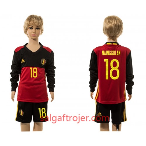 Belgien Fodboldtrøjer Nainggolan 18 Børn Hjemmebanesæt 2016 Langærmet Belgien Fodboldtrøjer Nainggolan 18 Børn Hjemmebanesæt 2016 Langærmet