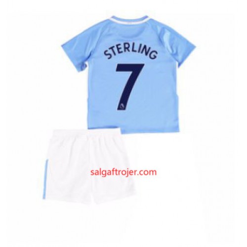 Manchester City Fodboldtrøjer Raheem Sterling 7 Børn Hjemmebanesæt 2017/18 Kort ærmer Manchester City Fodboldtrøjer Raheem Sterling 7 Børn Hjemmebanesæt 2017/18 Kort ærmer