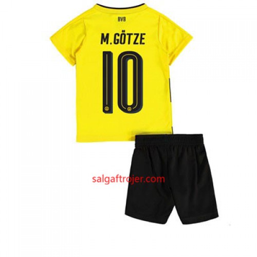 Borussia Dortmund Fodboldtrøjer Mario Gotze 10 Børn Hjemmebanesæt 2017/18 Kort ærmer Borussia Dortmund Fodboldtrøjer Mario Gotze 10 Børn Hjemmebanesæt 2017/18 Kort ærmer