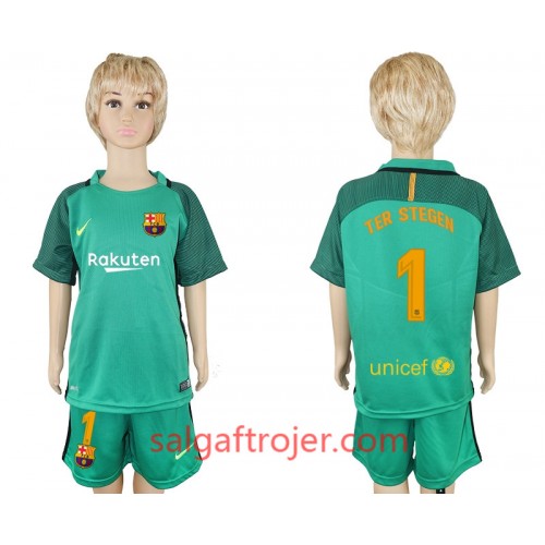 FC Barcelona Fodboldtrøjer Ter Stegen 1 Målmand Børn Hjemmebanesæt 2017/18 Kort ærmer FC Barcelona Fodboldtrøjer Ter Stegen 1 Målmand Børn Hjemmebanesæt 2017/18 Kort ærmer