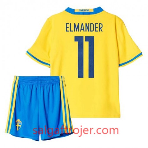 Sverige Fodboldtrøjer Elmander 11 Børn Hjemmebanesæt 2016 Kort ærmer Sverige Fodboldtrøjer Elmander 11 Børn Hjemmebanesæt 2016 Kort ærmer