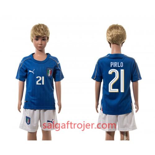 Italien Fodboldtrøjer Pirlo 21 Børn Hjemmebanesæt 2016 Kort ærmer Italien Fodboldtrøjer Pirlo 21 Børn Hjemmebanesæt 2016 Kort ærmer