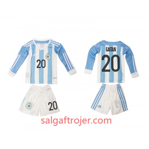 Argentina Fodboldtrøjer Gaitan 20 Børn Hjemmebanesæt 2016 Langærmet Argentina Fodboldtrøjer Gaitan 20 Børn Hjemmebanesæt 2016 Langærmet