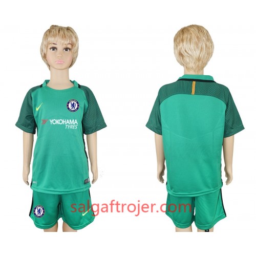 Chelsea Fodboldtrøjer Målmand Børn Hjemmebanesæt 2017/18 Kort ærmer Chelsea Fodboldtrøjer Målmand Børn Hjemmebanesæt 2017/18 Kort ærmer