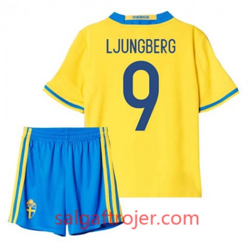 Sverige Fodboldtrøjer Ljungberg 9 Børn Hjemmebanesæt 2016 Kort ærmer Sverige Fodboldtrøjer Ljungberg 9 Børn Hjemmebanesæt 2016 Kort ærmer