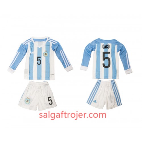 Argentina Fodboldtrøjer Gaco 5 Børn Hjemmebanesæt 2016 Langærmet Argentina Fodboldtrøjer Gaco 5 Børn Hjemmebanesæt 2016 Langærmet