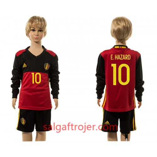 Belgien Fodboldtrøjer Hazard 10 Børn Hjemmebanesæt 2016 Langærmet Belgien Fodboldtrøjer Hazard 10 Børn Hjemmebanesæt 2016 Langærmet